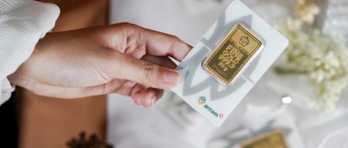 ilustrasi emas dari PT Aneka Tambang Tbk (Antam)