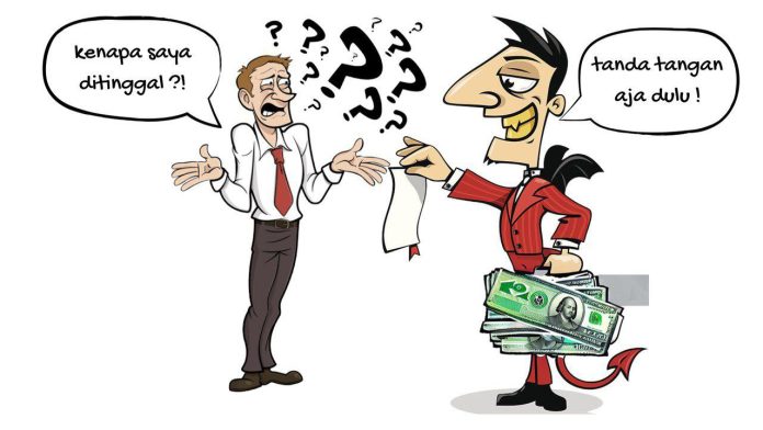 ilustrasi seseorang yang sedang melakukan pemerasan