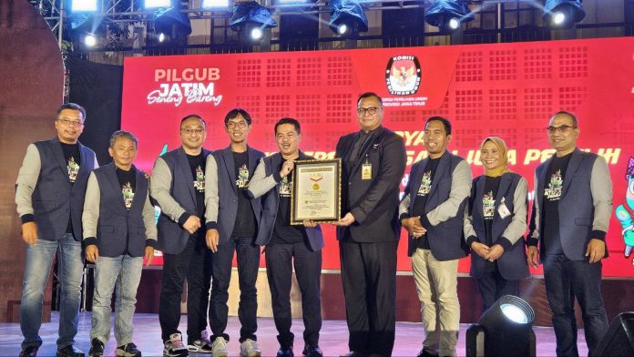 KPU Jatim raih penghargaan MURI