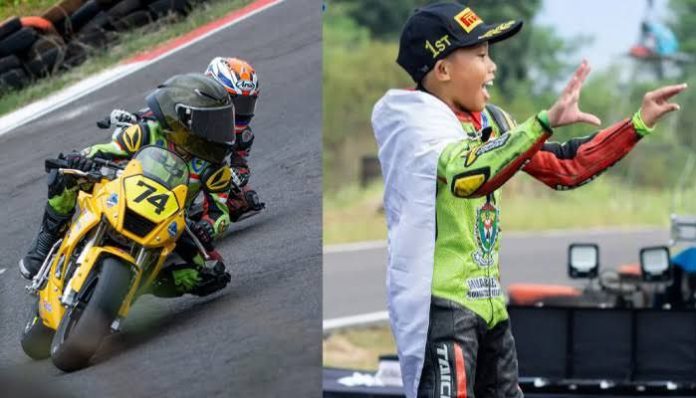 Pembalap cilik Kenzie Akbar Da Ninos